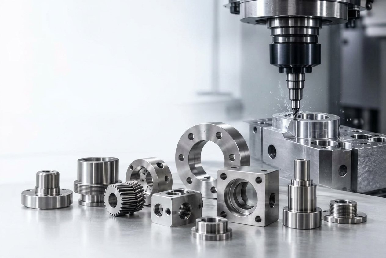Máquina CNC de alta precisão em operação